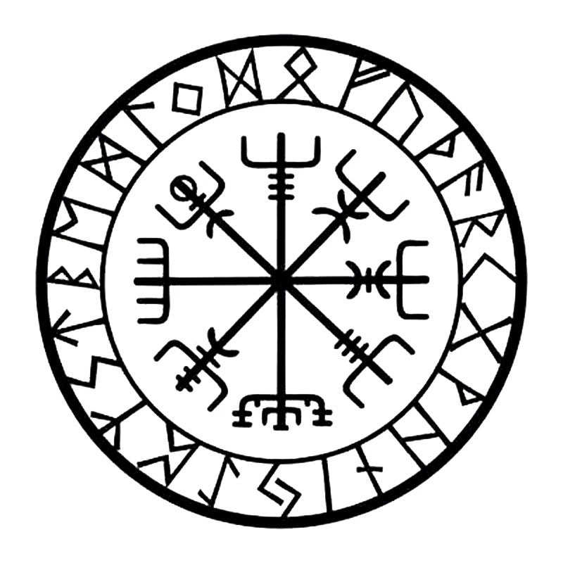 Viking Helm of Awe Compass Decal from the Gods