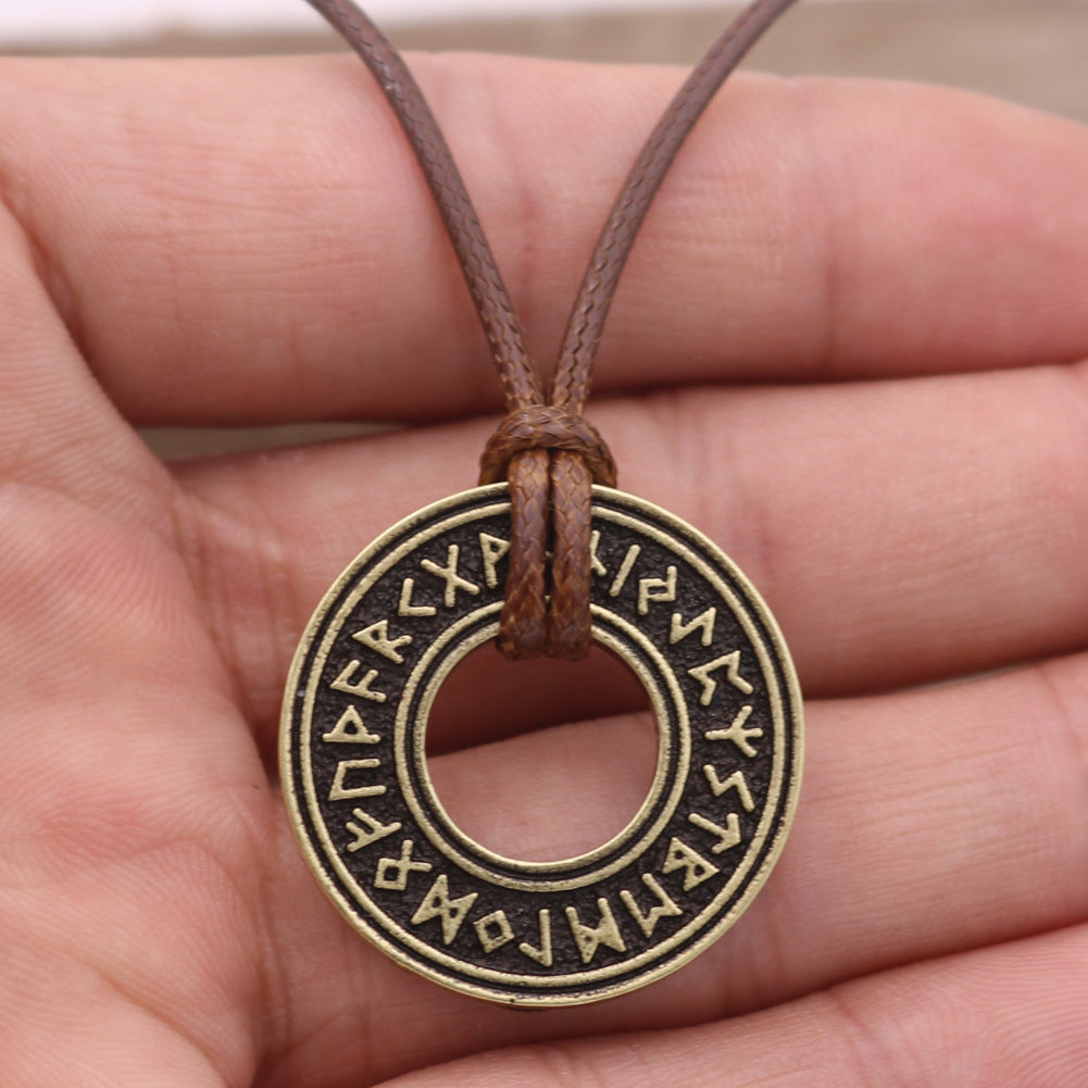 Runic Circle with  Ancient Vintage Necklace