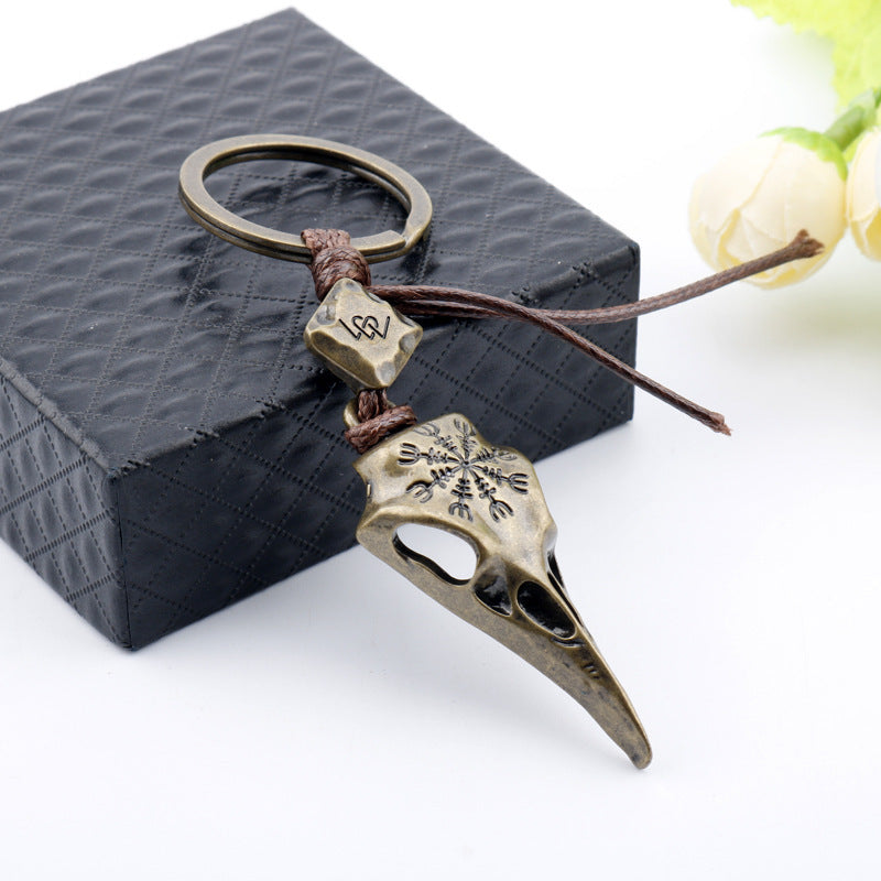 Retro  Norse  Mythology  Viking Raven  Skull