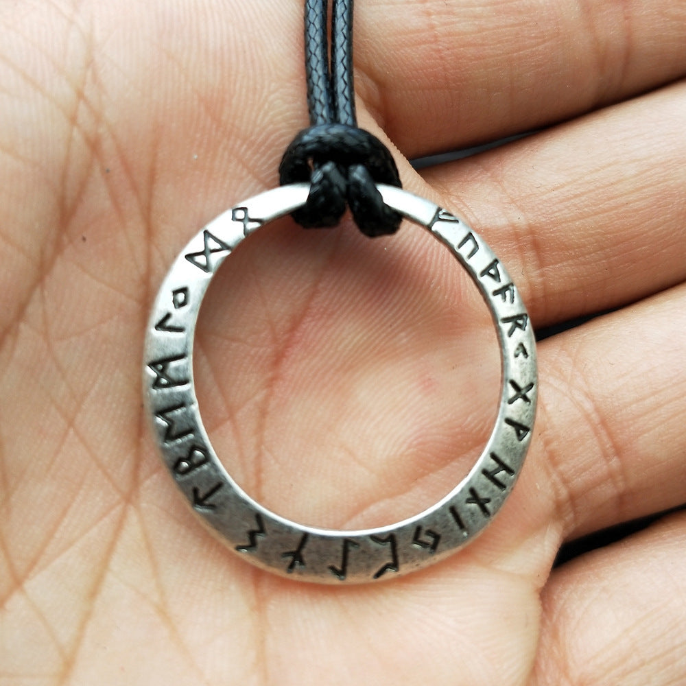 Unleash the Power of the Elder Futhark with this Mystical Runic Necklace!