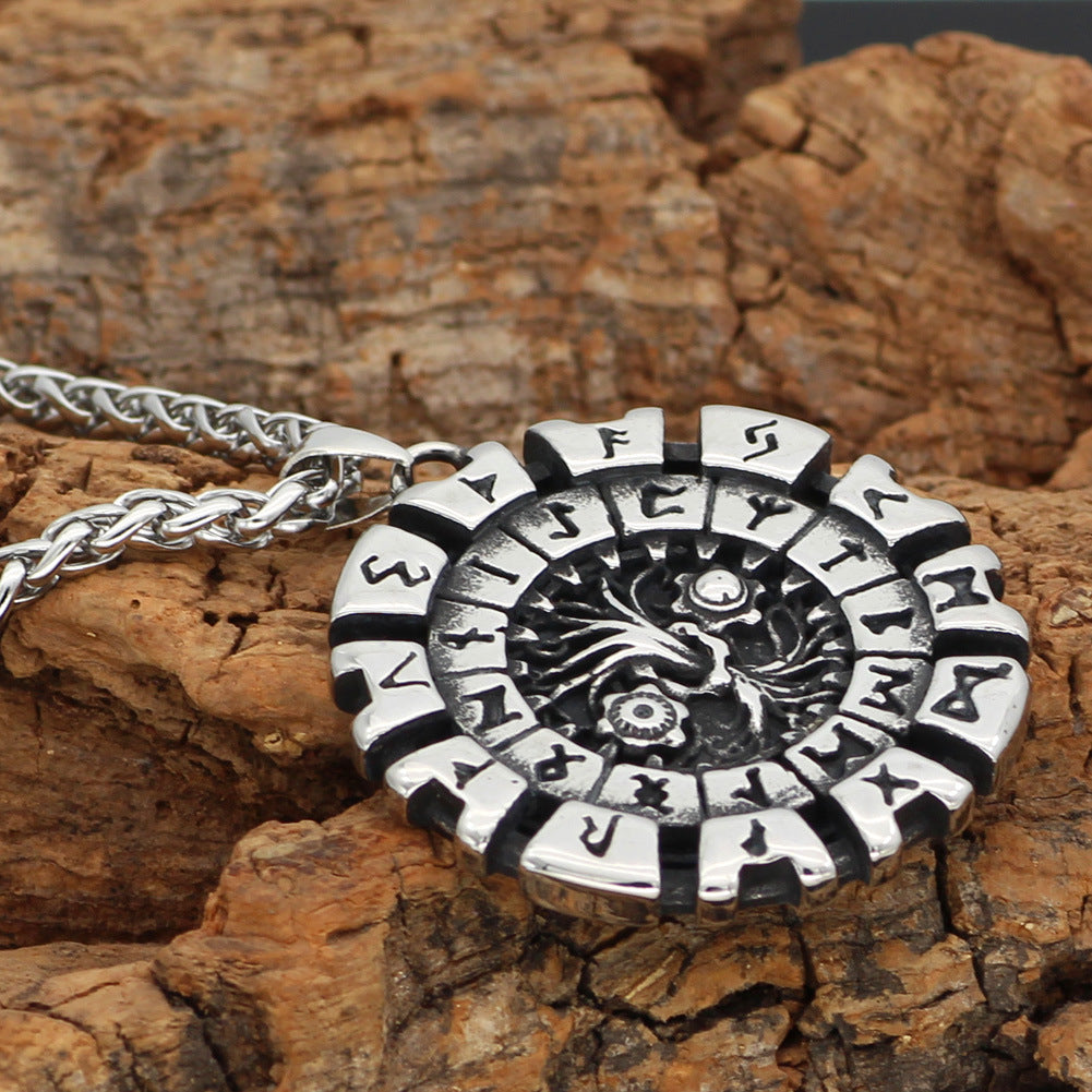 Rune Life Tree Titanium Steel Pendant Necklace