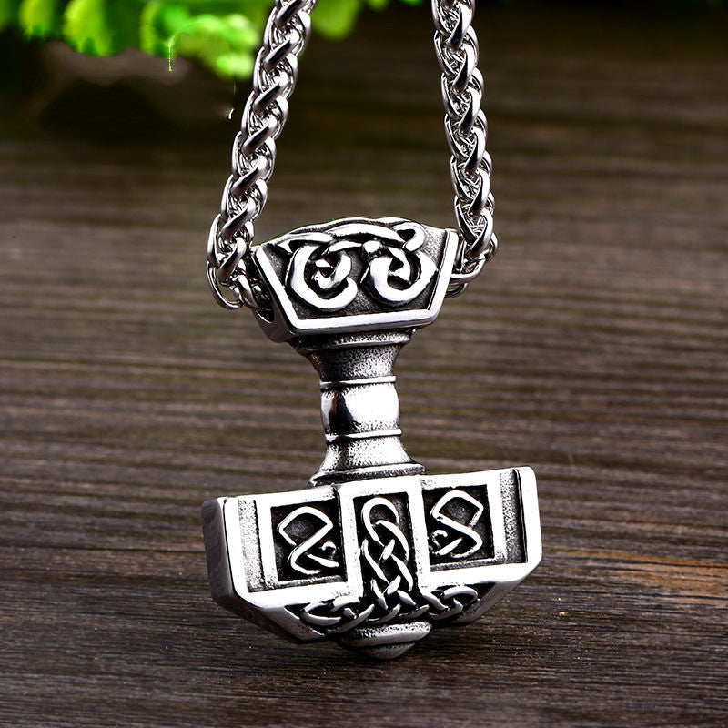 Embrace the Power of Thor with this Majestic Mjolnir Necklace