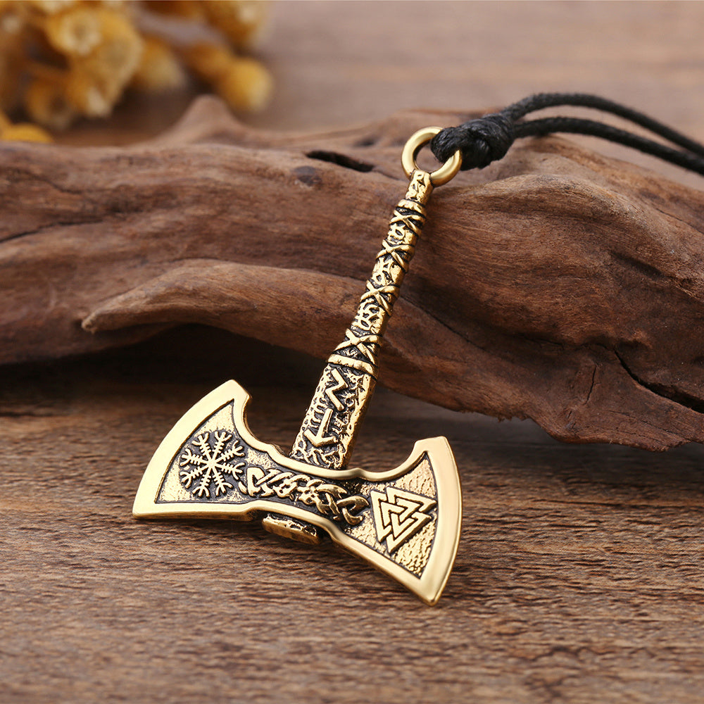 Norse Hammer Viking Axe Leather Thor's Hammer of strength Mjolnir