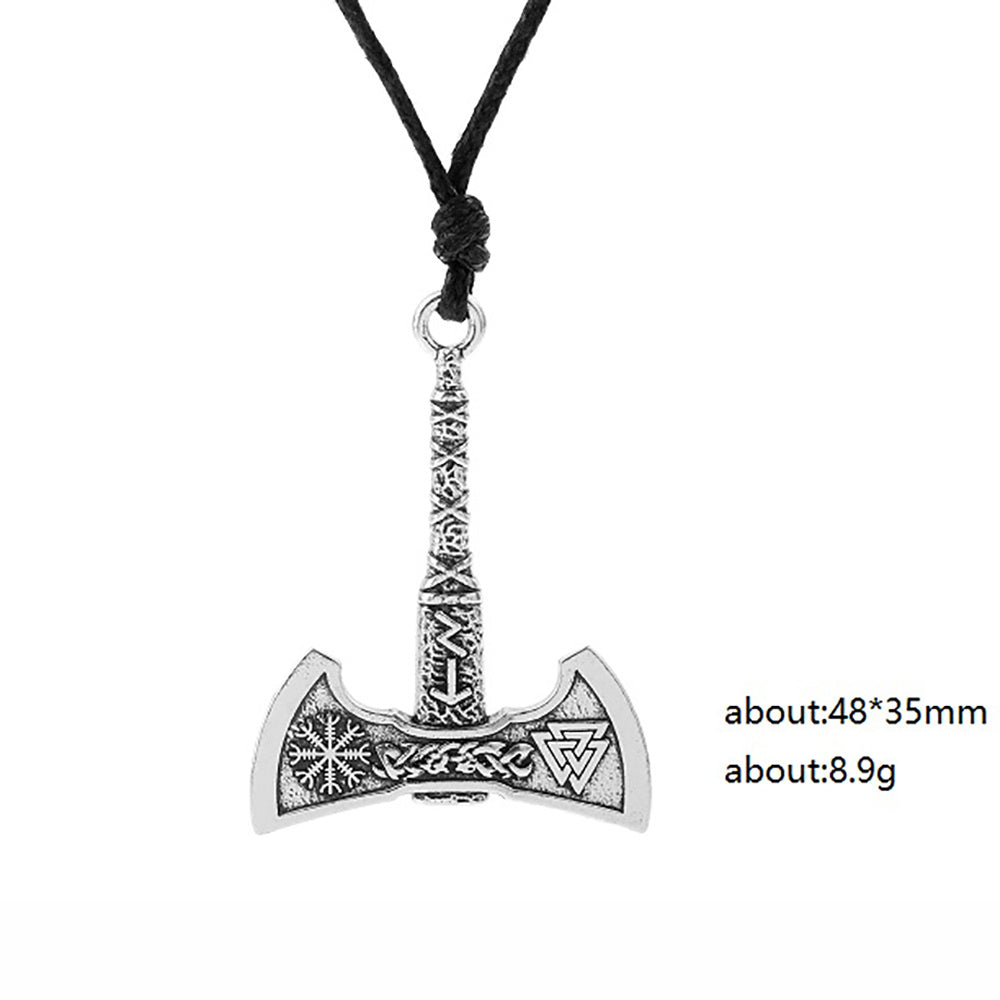 Norse Hammer Viking Axe Leather Thor's Hammer of strength Mjolnir