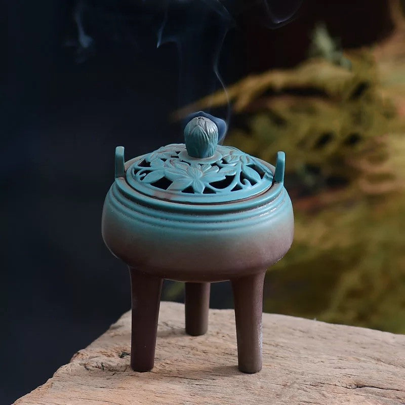 Lotus High Foot Furnace Incense Burner