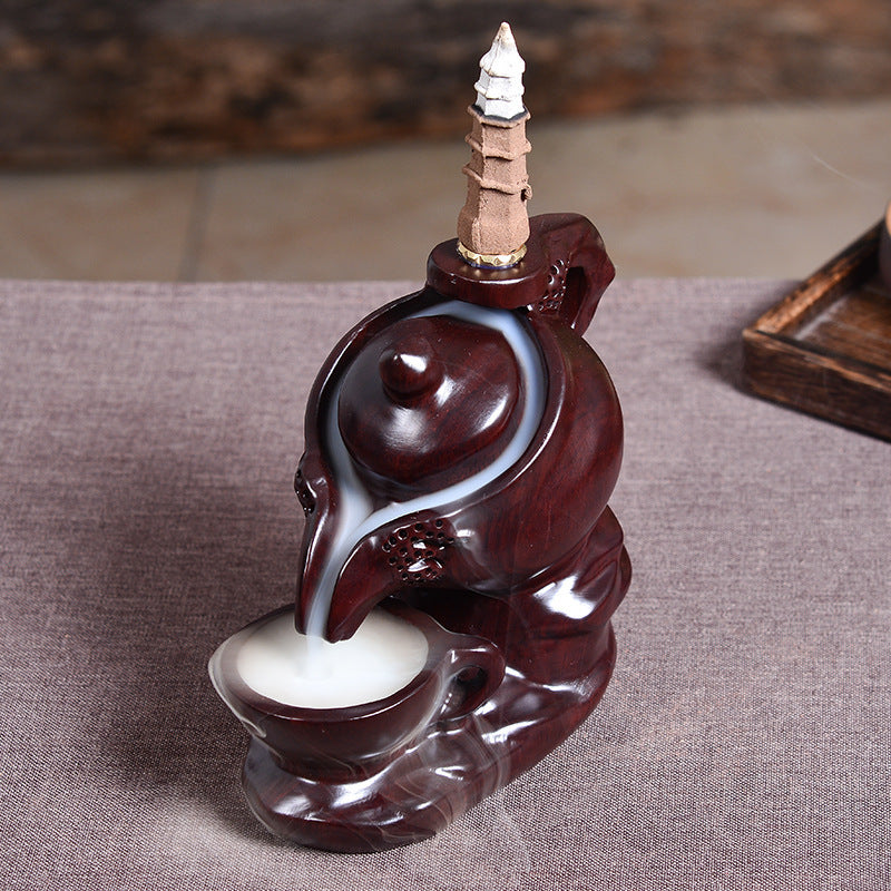 Introducing the Ebony Wood Teapot Incense Burner