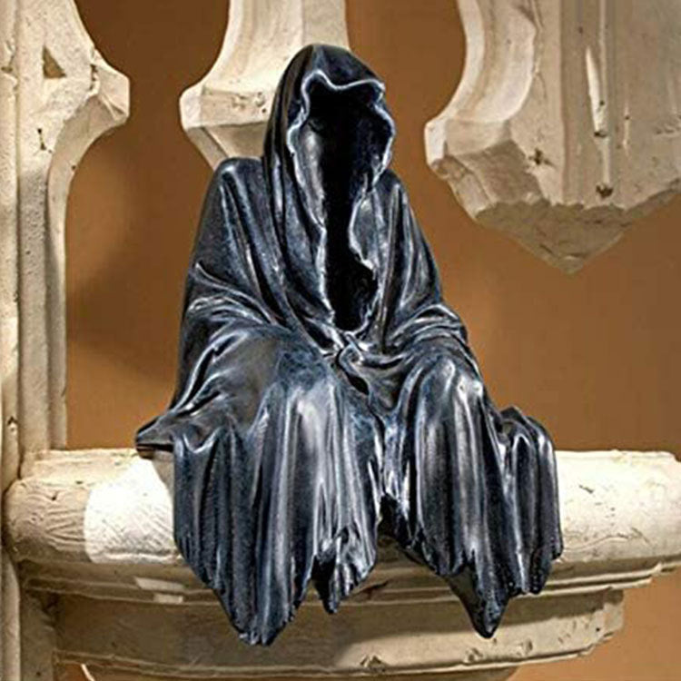 Enigmatic Cloaked Figure Statue – A Touch of Mystery for Your Space