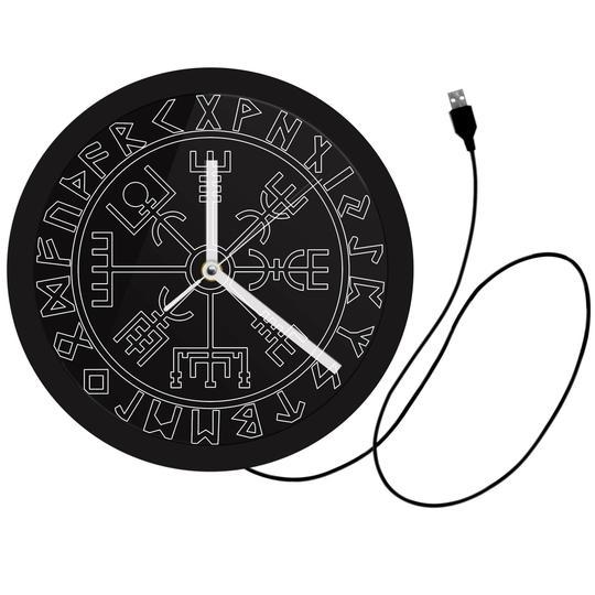 Illuminated Light Up Rune Wall Clock