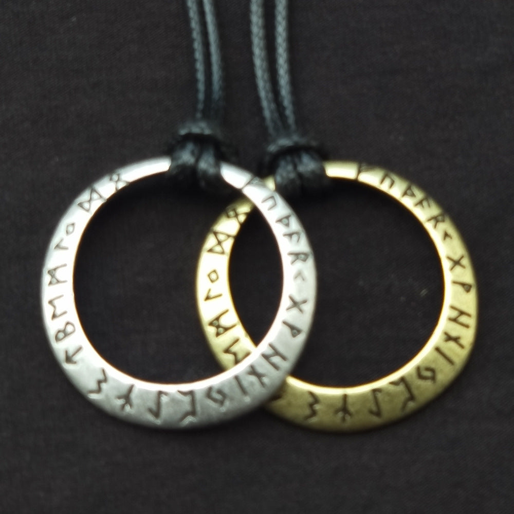 Unleash the Power of the Elder Futhark with this Mystical Runic Necklace!