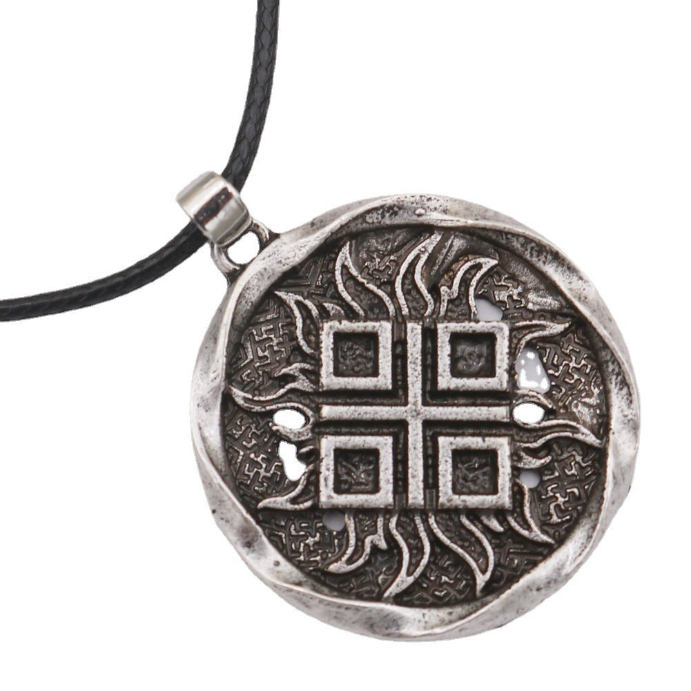 Viking Sun Wheel Necklace