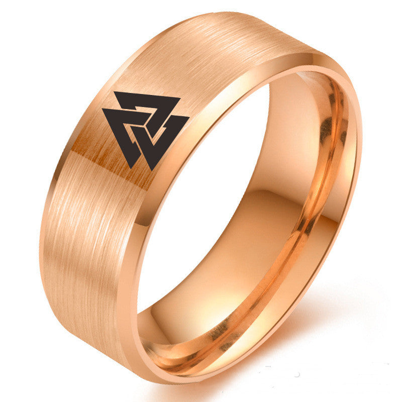 Stainless Steel Norse Valknut Ring – Bold Symbol of Odin and Viking Warrior Spirit, Perfect for Fans of Norse Mythology and Timeless Viking Symbolism