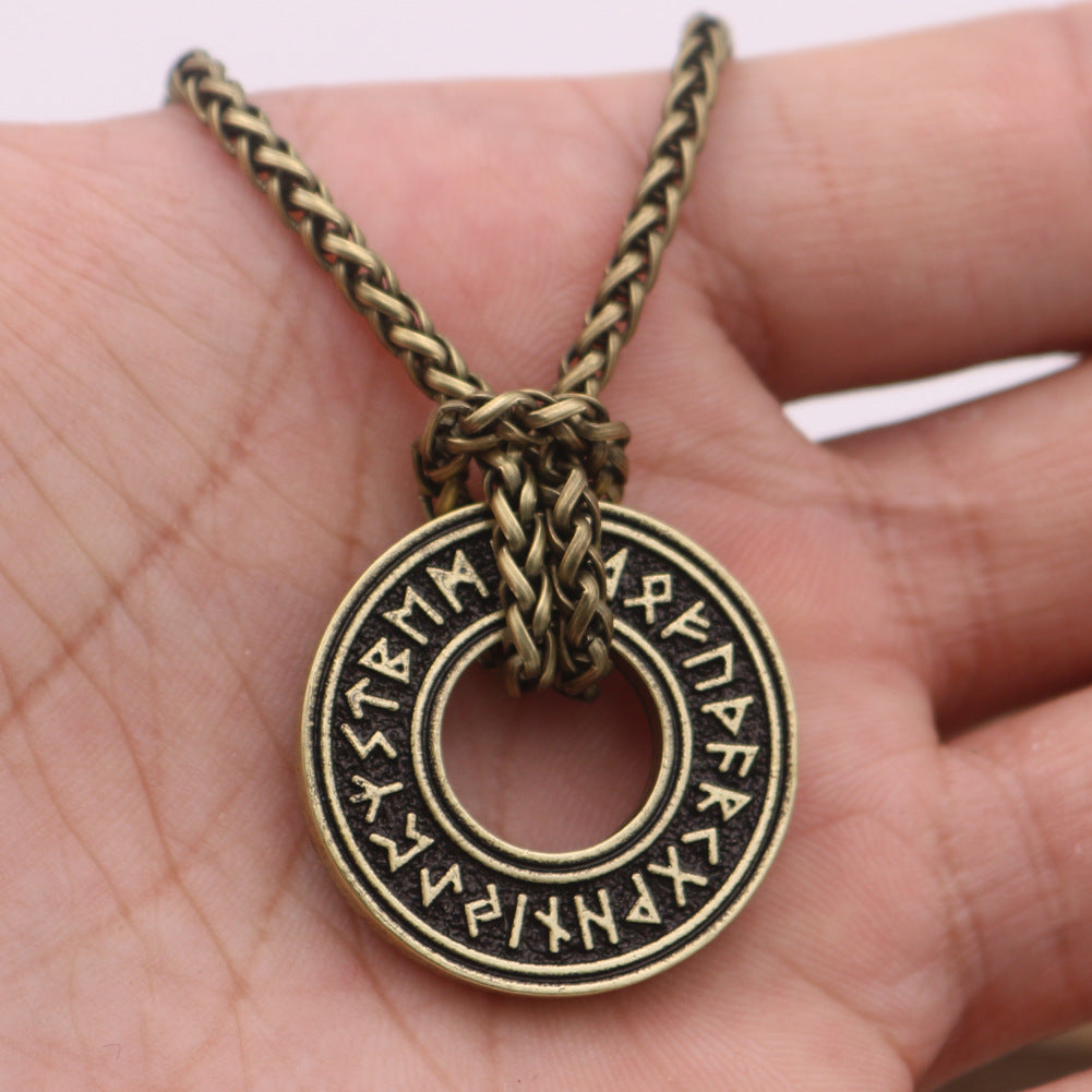 Runic Circle with  Ancient Vintage Necklace