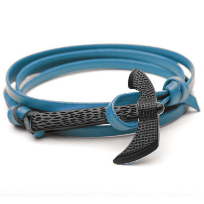 Axe Leather Wrap Bracelet