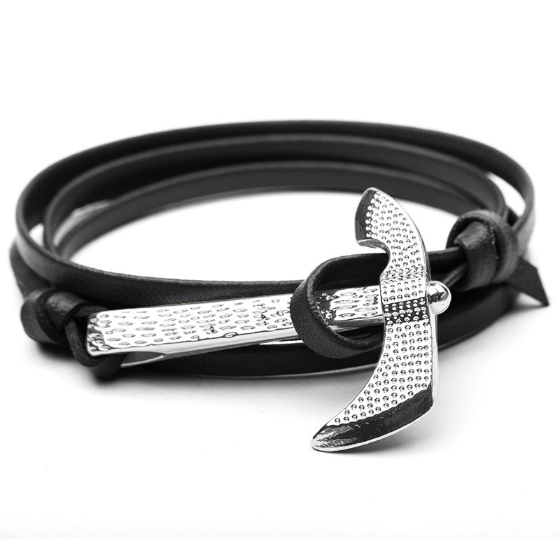 Axe Leather Wrap Bracelet