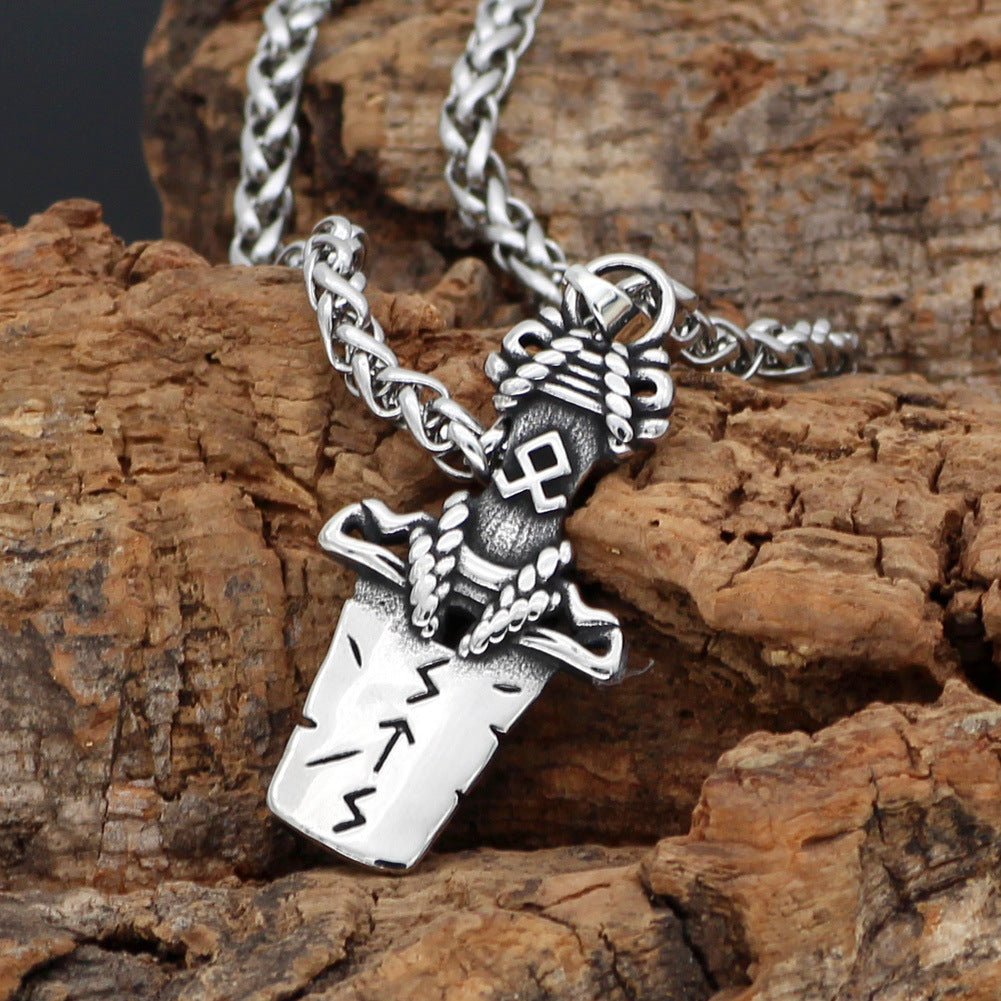 Nordic Viking Broken Sword Necklace