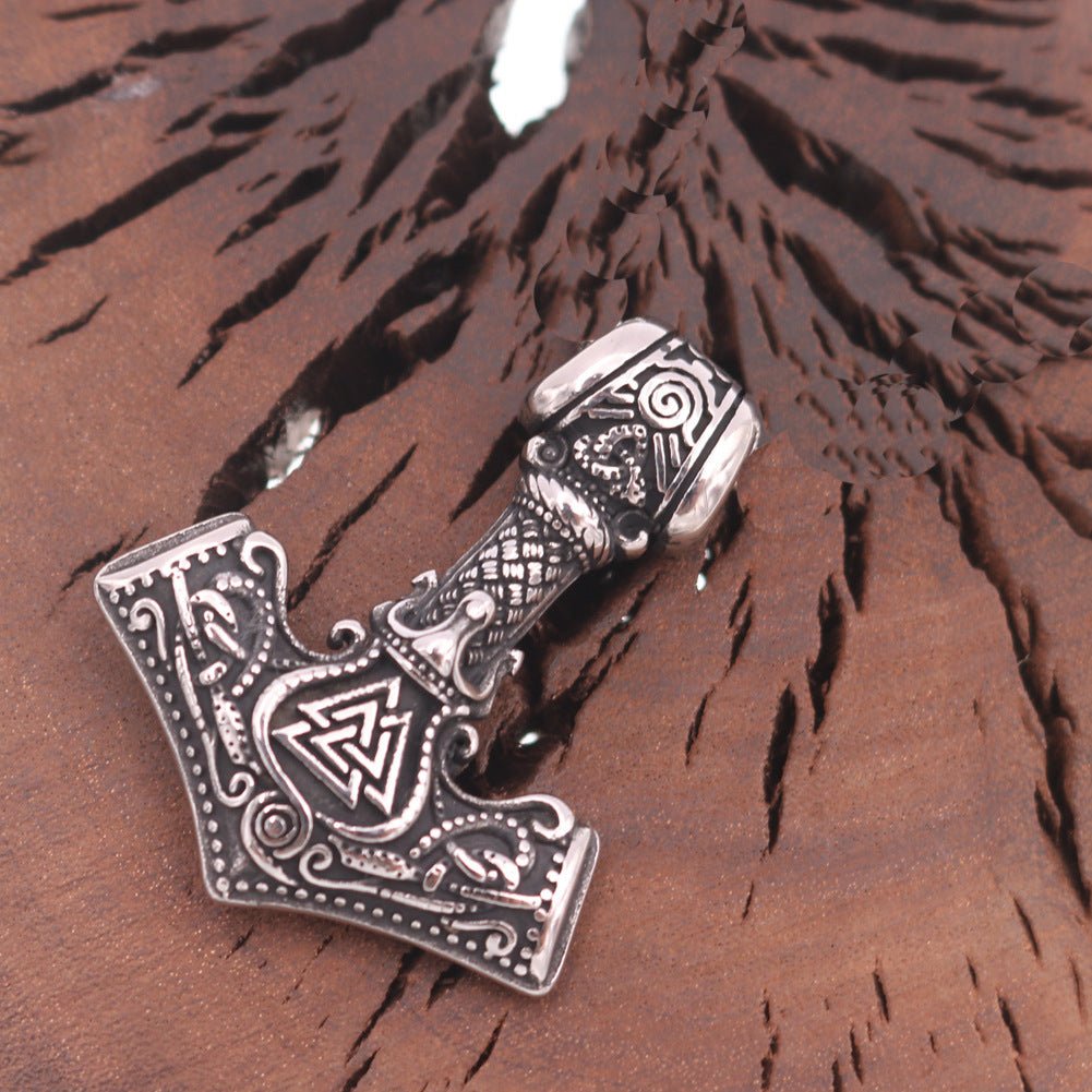 Viking Mjolnir Hammer Pendant - Norse Mythology Jewelry