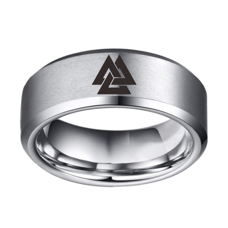 Stainless Steel Norse Valknut Ring – Bold Symbol of Odin and Viking Warrior Spirit, Perfect for Fans of Norse Mythology and Timeless Viking Symbolism