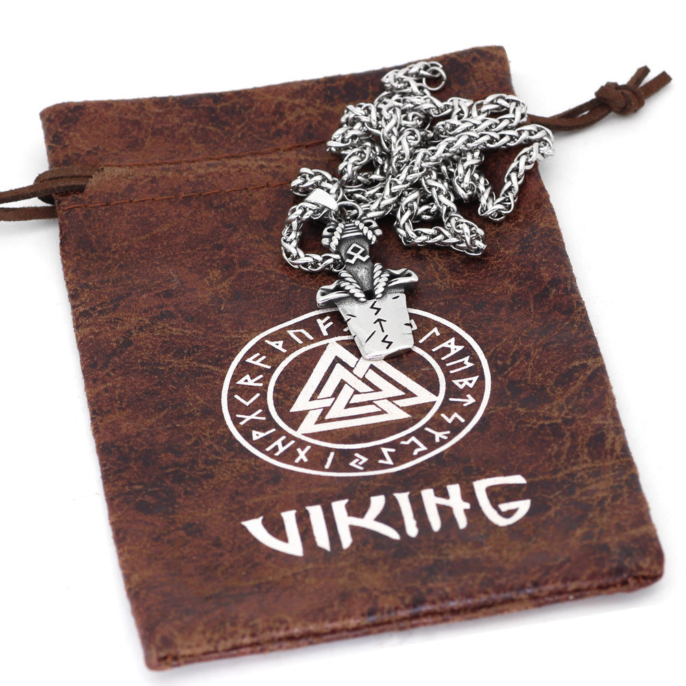 Nordic Viking Broken Sword Necklace