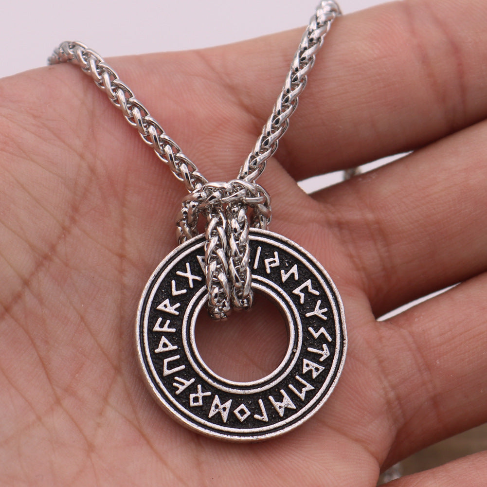 Runic Circle with  Ancient Vintage Necklace