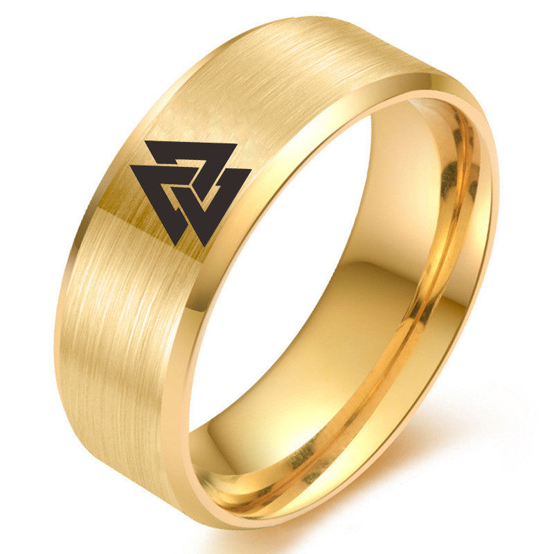 Stainless Steel Norse Valknut Ring – Bold Symbol of Odin and Viking Warrior Spirit, Perfect for Fans of Norse Mythology and Timeless Viking Symbolism