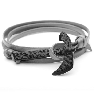 Axe Leather Wrap Bracelet