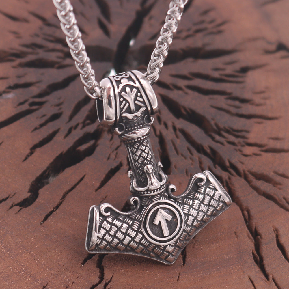 Viking Mjolnir Hammer Pendant - Norse Mythology Jewelry