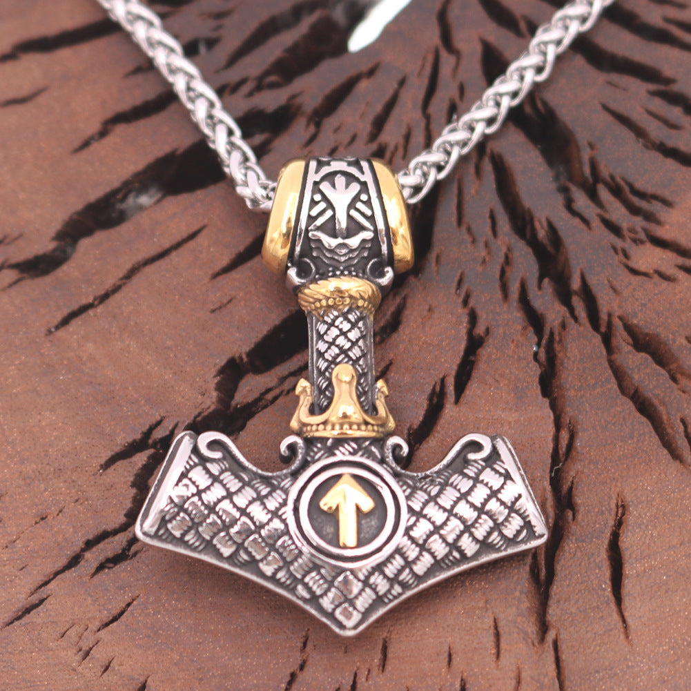 Viking Mjolnir Hammer Pendant - Norse Mythology Jewelry