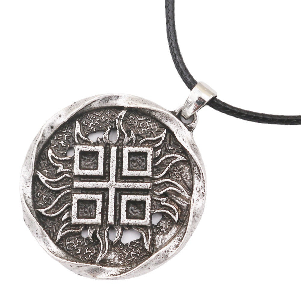 Viking Sun Wheel Necklace