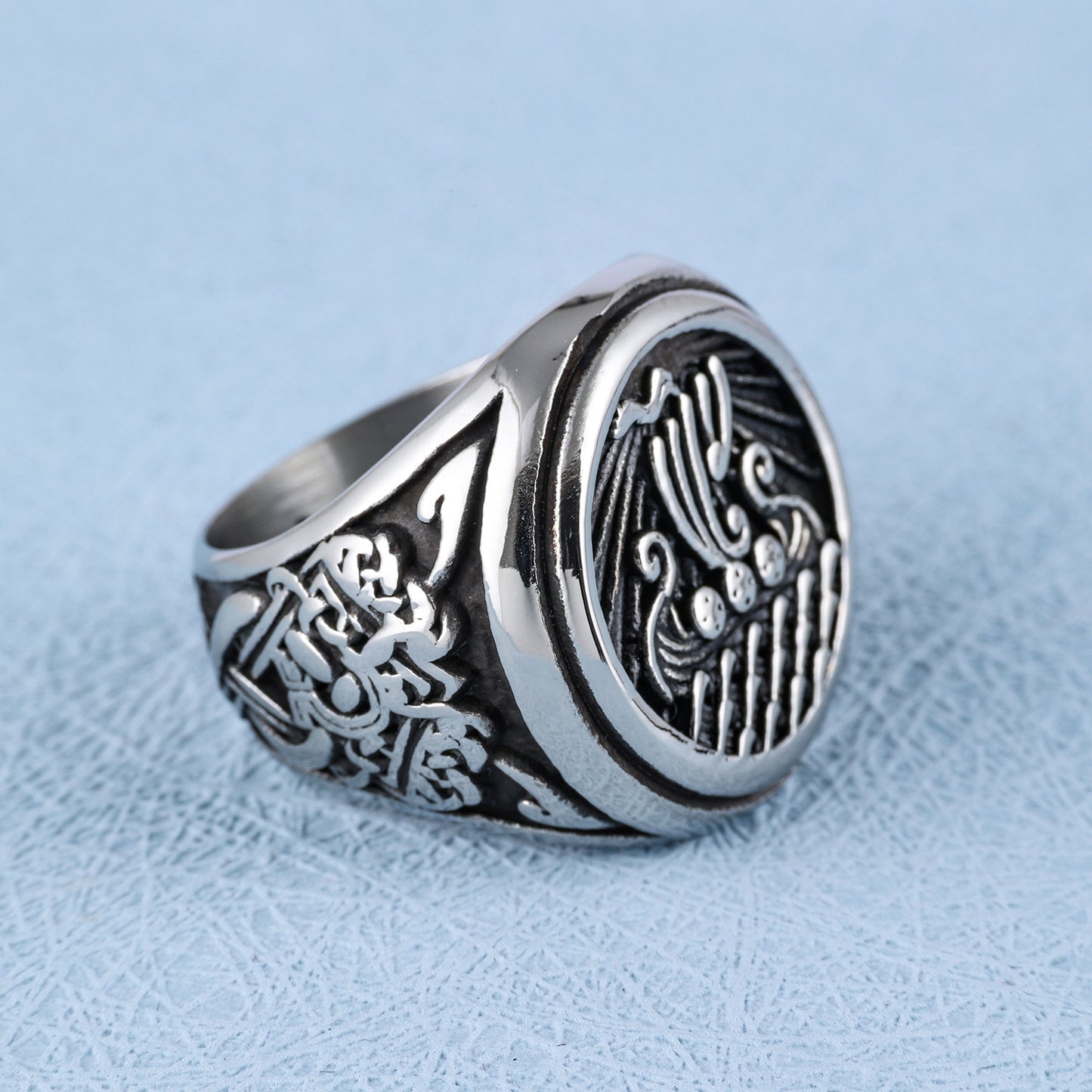 Viking Nautical Seal Shaped Totem Ring