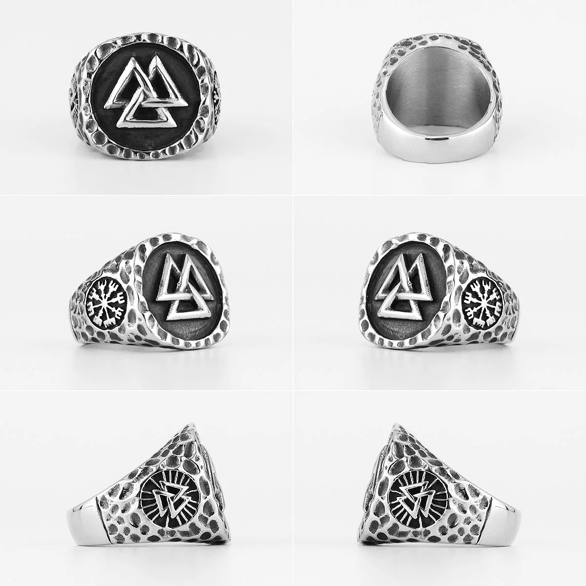 Embrace the Power of the Norse Gods with this Viking Valknut Ring