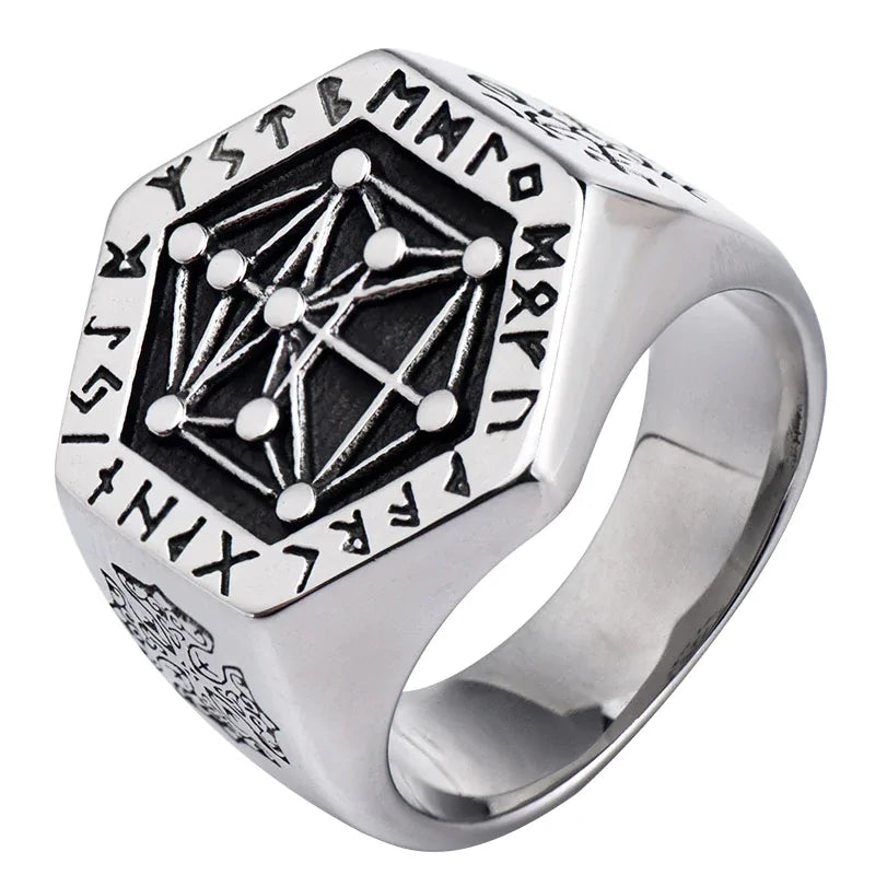 Futhark and Realms Signet Ring