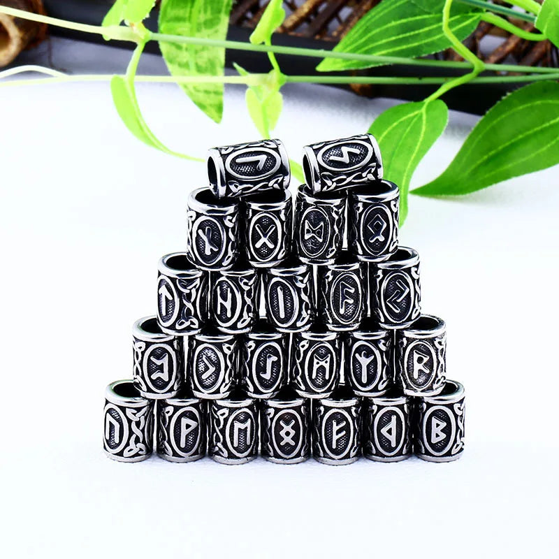 24 teile/los Viking Dreadlock Perlen 3D Charms Anhänger für Haar Perle Brot Ring Clip Rohre Schmuck Finden Haar Styling Werkzeug Flechter