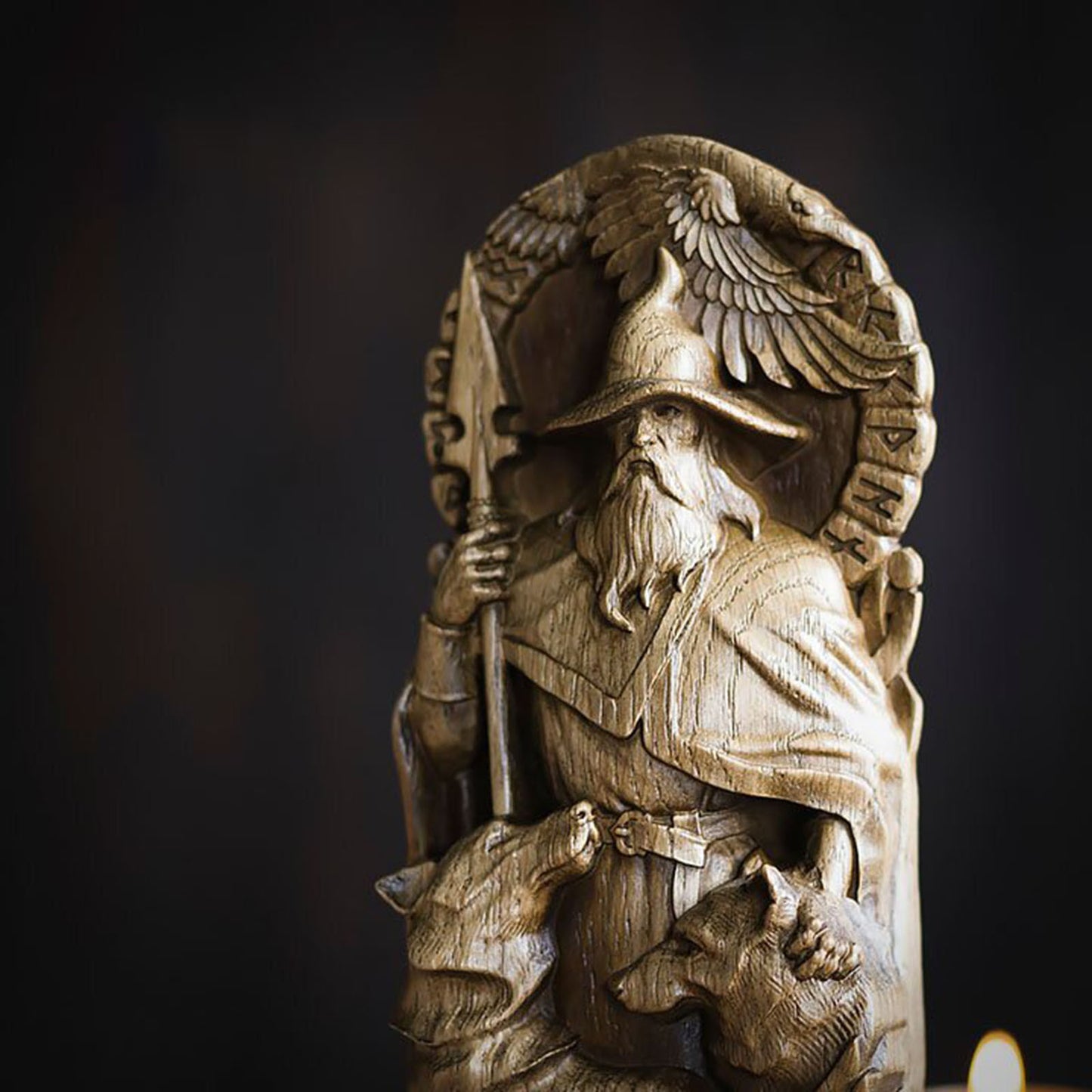 Odin Ornament Home Decoration Resin Statues Decorative Scandinavian Desktop House Ornament Figurines Pantheons Norse Gods