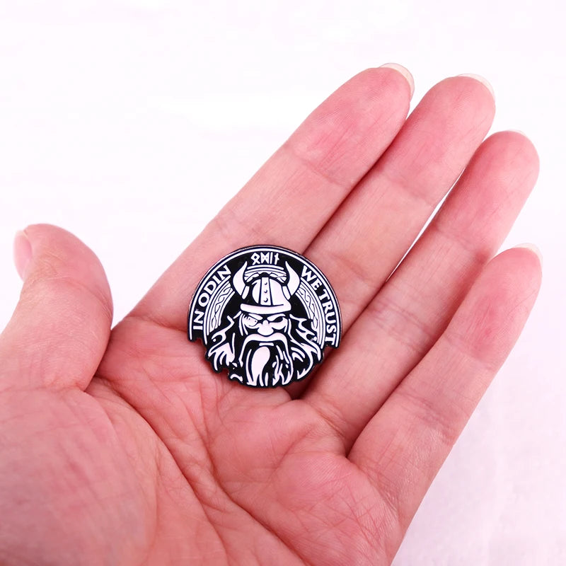 Honor the Allfather with the "In Odin We Trust" Brooch!