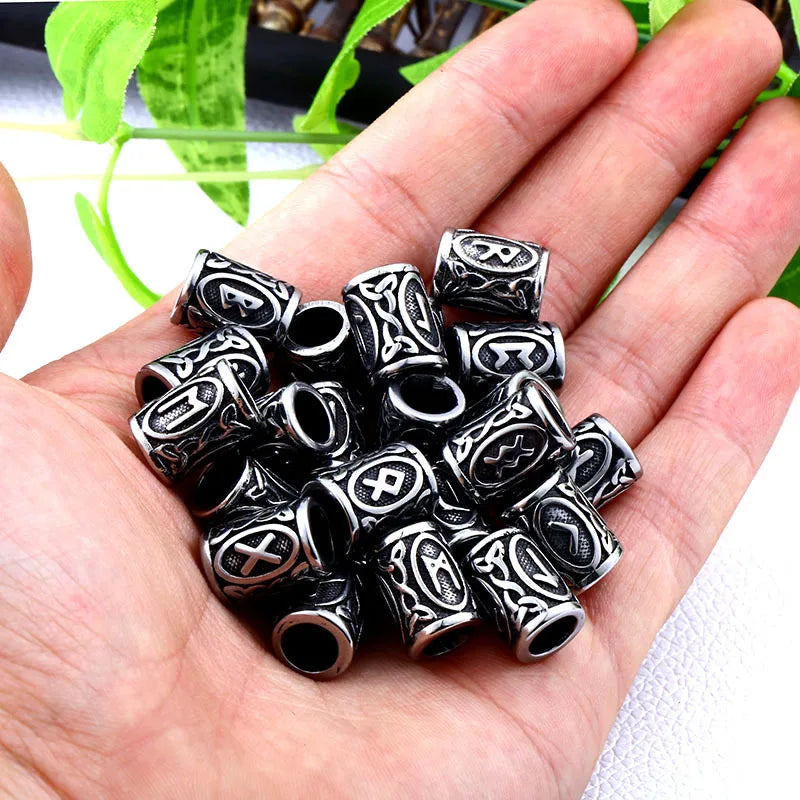 24 teile/los Viking Dreadlock Perlen 3D Charms Anhänger für Haar Perle Brot Ring Clip Rohre Schmuck Finden Haar Styling Werkzeug Flechter