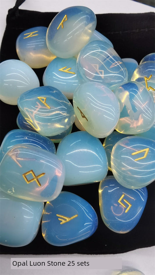 Illuminate Your Spiritual Journey with Our Opal Luon Rune Set