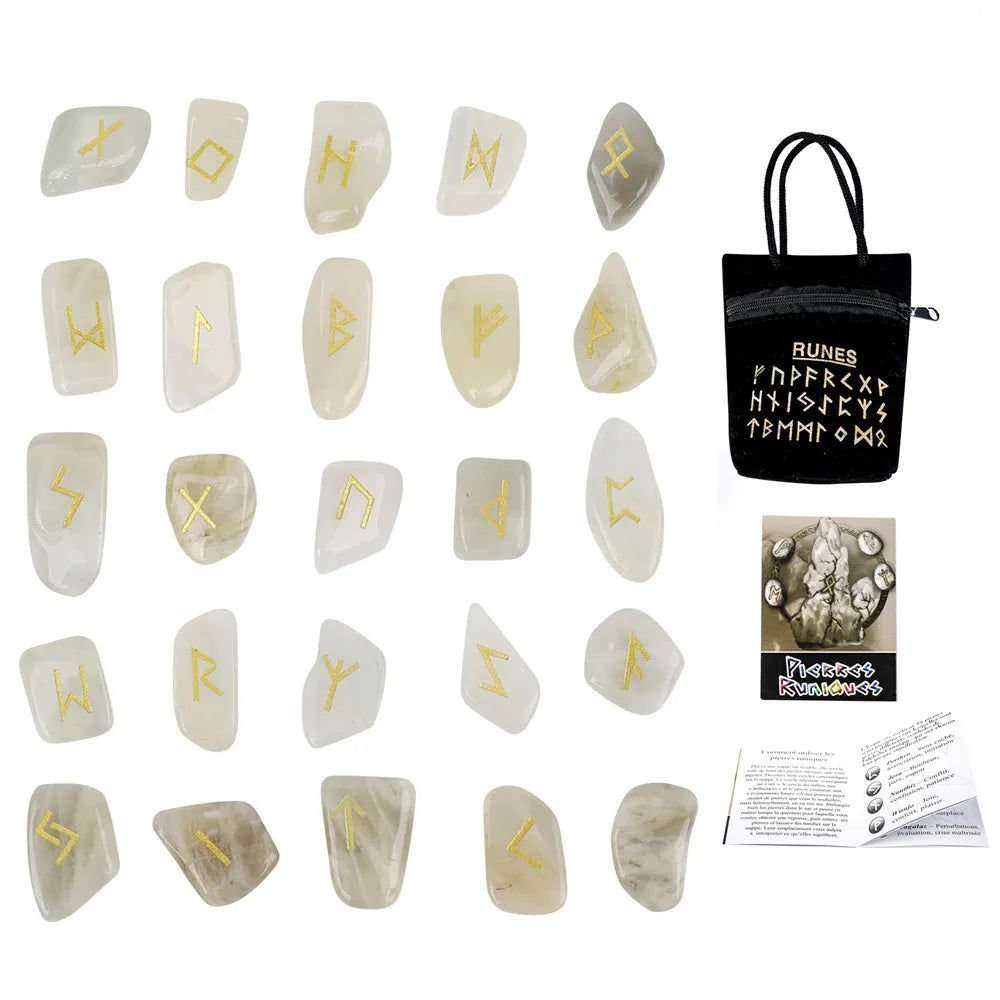 Unlock the Mysteries of the Universe with Our 25-Piece Natural Rune Set