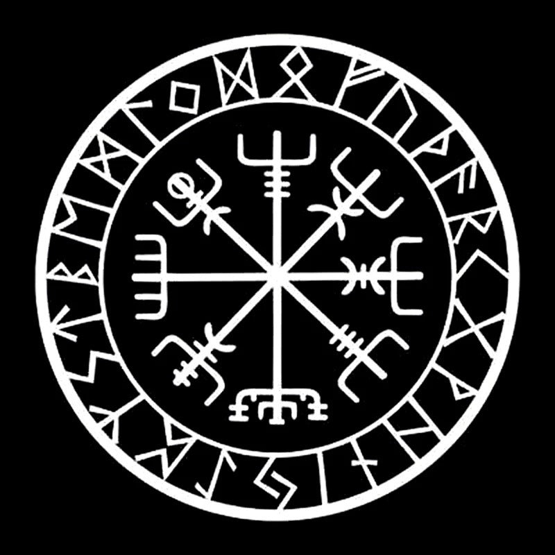 Viking Helm of Awe Compass Decal from the Gods