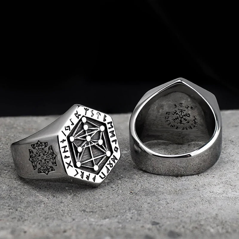 Futhark and Realms Signet Ring