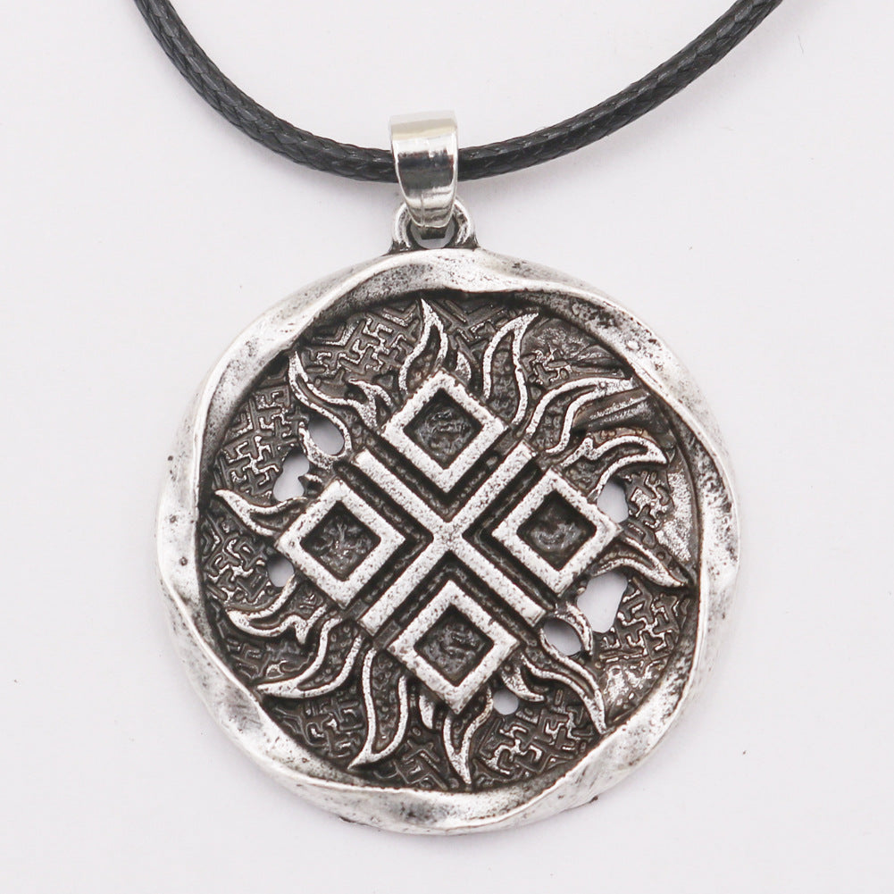 Viking Sun Wheel Necklace