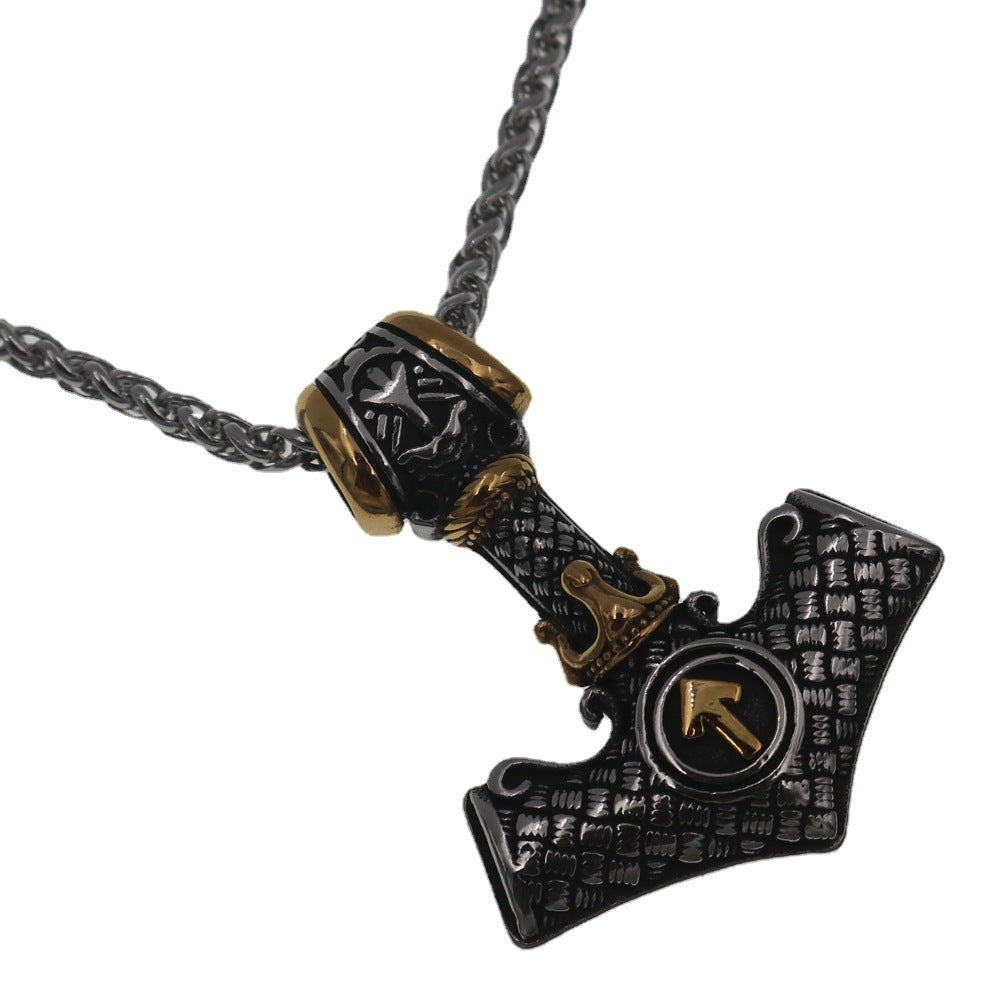 Viking Mjolnir Hammer Pendant - Norse Mythology Jewelry