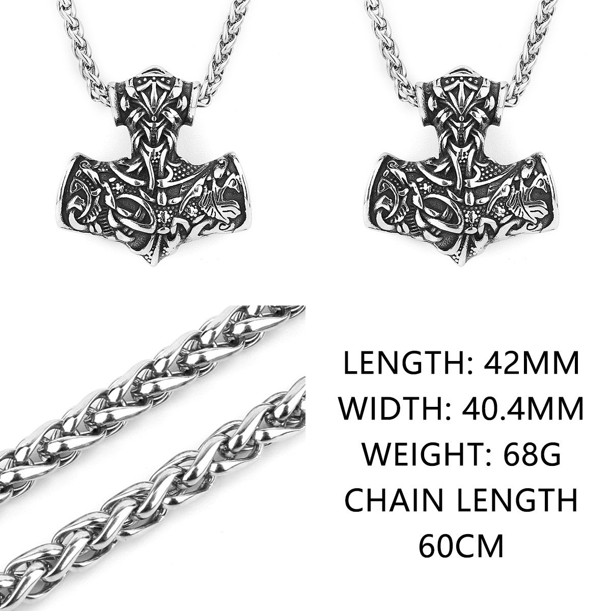 Unleash the Power of Thor’s Hammer with Our Mjölnir Necklace!