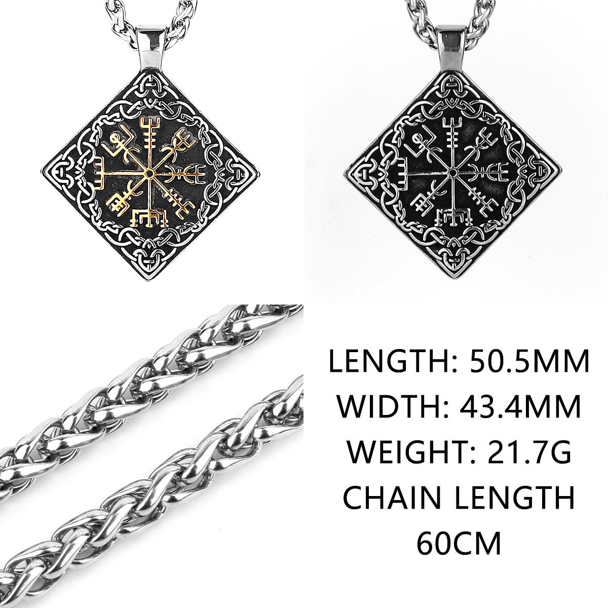 Vegvisir Titanium Pendant