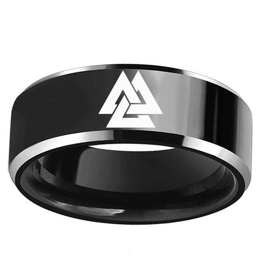 Stainless Steel Norse Valknut Ring – Bold Symbol of Odin and Viking Warrior Spirit, Perfect for Fans of Norse Mythology and Timeless Viking Symbolism