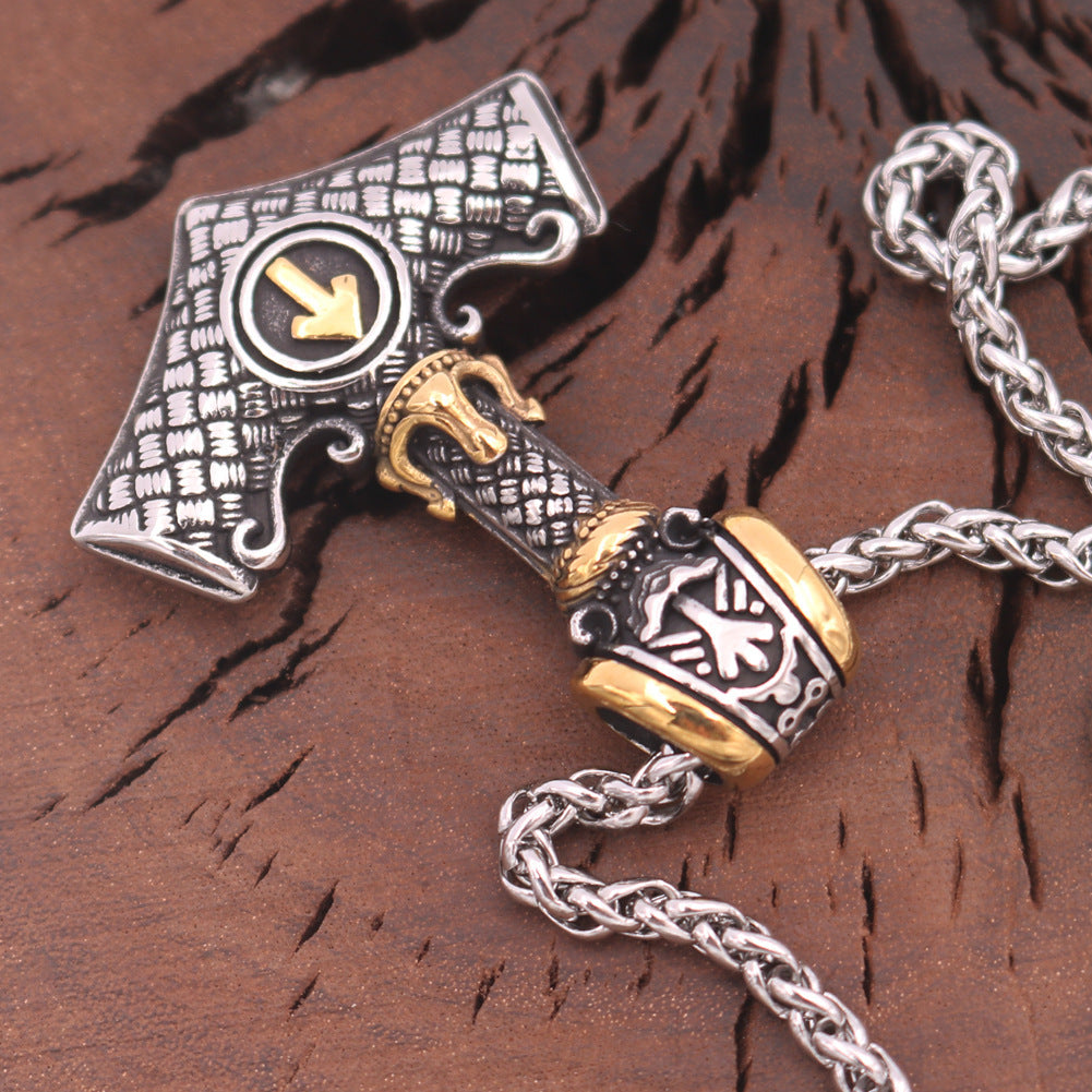 Viking Mjolnir Hammer Pendant - Norse Mythology Jewelry