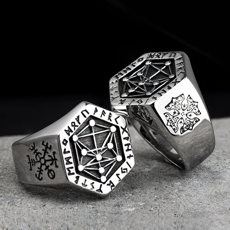 Futhark and Realms Signet Ring